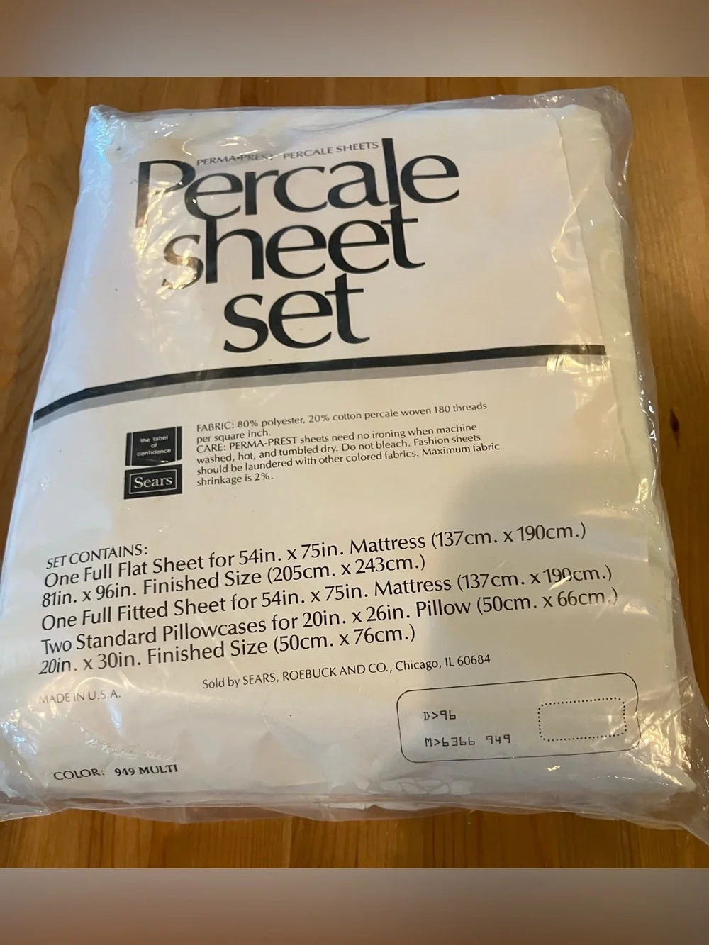 Sears classic percale